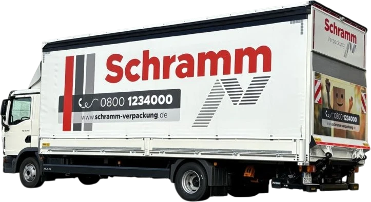 Schramm Verpackung LKW - eigener Fuhrpark